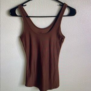 Brown Sleeveless Top